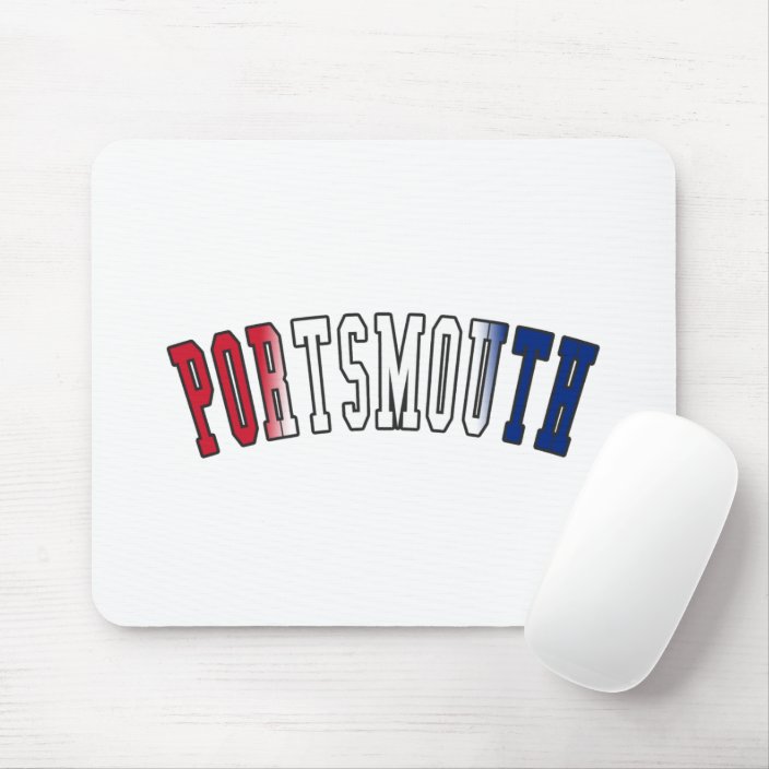 Portsmouth in United Kingdom National Flag Colors Mouse Pad