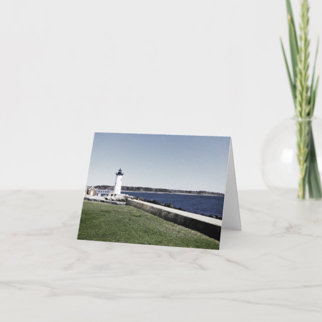 Portsmouth Lighthouse Letterpress Thank You Card (Front)