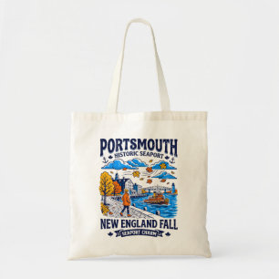 Portsmouth New England Fall Historic Seaport Tote Bag
