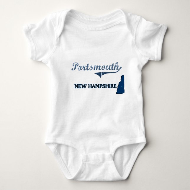Portsmouth New Hampshire City Classic Baby Bodysuit (Front)