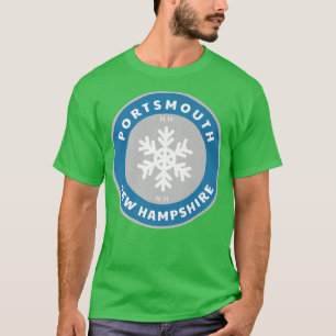 Portsmouth New Hampshire NE Winter Snow Snowflake T-Shirt