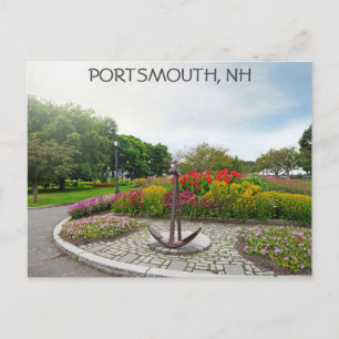 Portsmouth New Hampshire Trial Gardens Travel Postcard