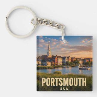 Portsmouth New Hampshire USA Seacoast Travel ⚓ Keychain