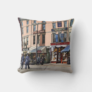 Portsmouth, NH - Congress Street, North Side c1907 Throw Pillow