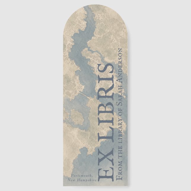 Portsmouth, NH Ex Libris Bookmark (Front)