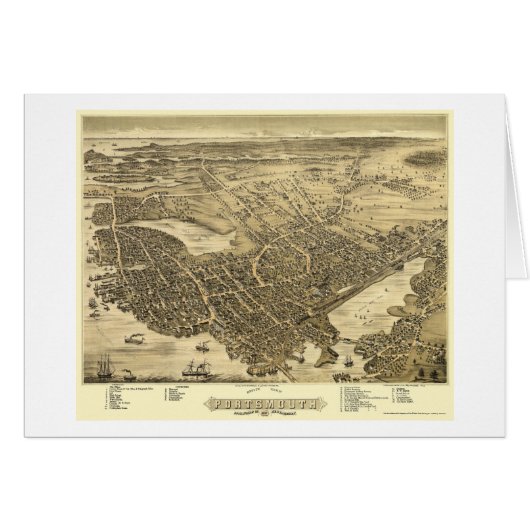 Portsmouth, NH Panoramic Map - 1877 (Front Horizontal)