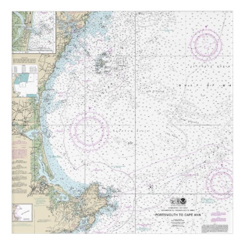 Portsmouth to Cape Ann Nautical Chart 13278 Acrylic Print