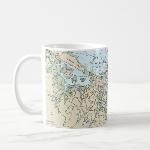 Portsmouth to Cape Ann Nautical Chart 13278 Coffee Mug