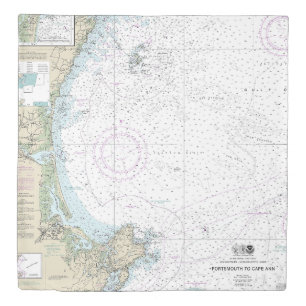 Portsmouth to Cape Ann Nautical Chart 13278 Duvet Cover