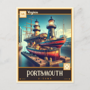 Portsmouth, Virginia Vintage Postcard