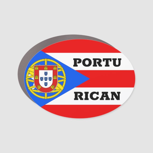 Portu-Rican Car Magnet (Front)