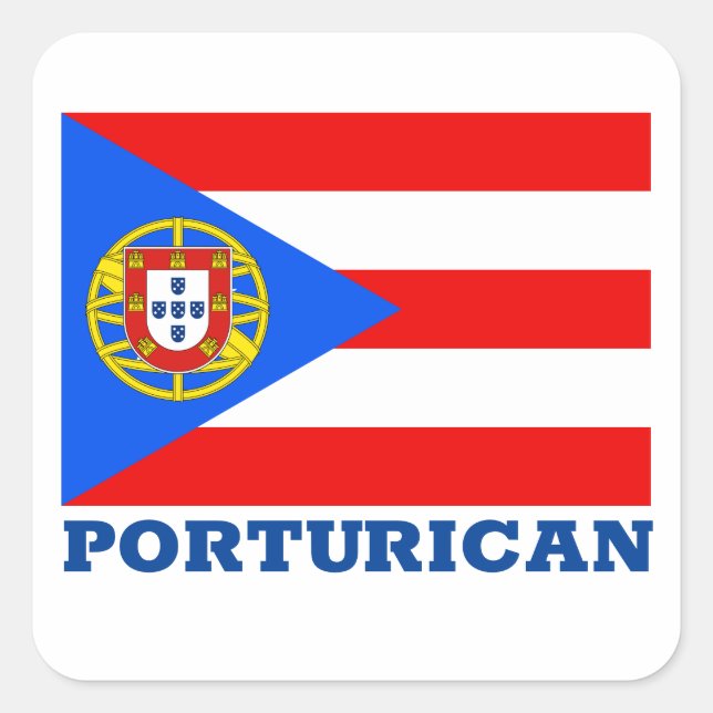 Portu-Rican Square Sticker (Front)