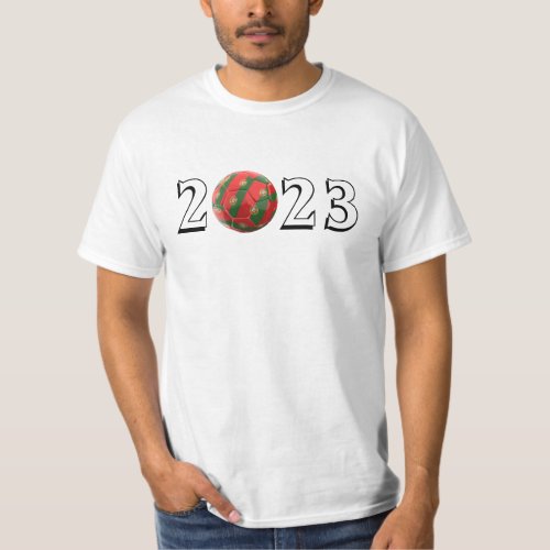 Portugal 2023 Football Soccer Ball Mens White T_Shirt