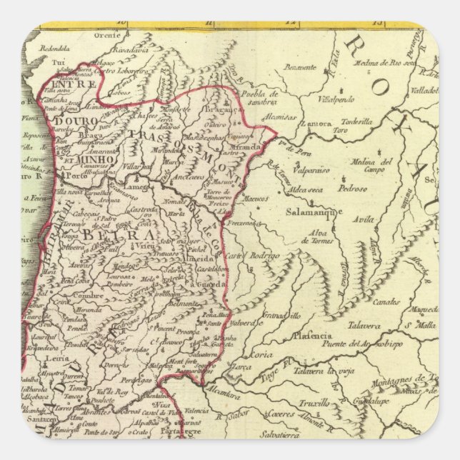 Portugal 3 square sticker (Front)