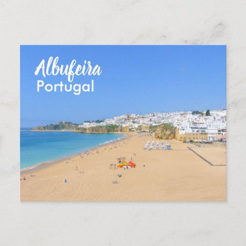 Portugal Albufeira Beach in the Algarve Postcard