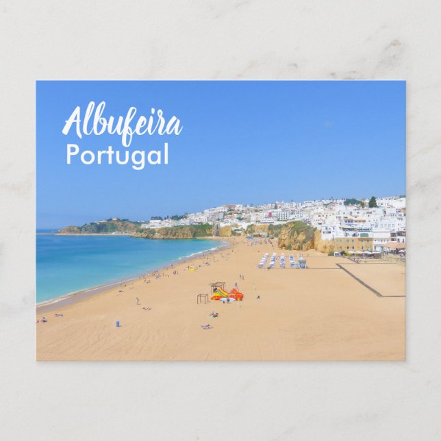 Portugal Albufeira Beach in the Algarve Postcard (Front)