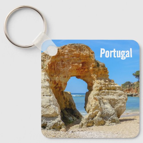 Portugal Algarve Beach and Rocks Souvenir Keychain