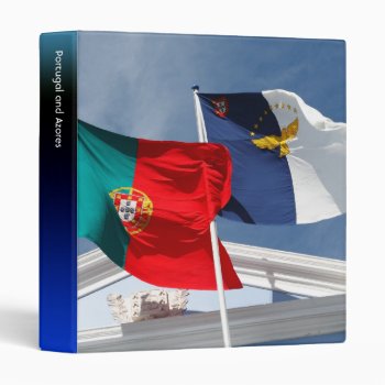 Portugal And Azores Flags 3 Ring Binder by gavila_pt at Zazzle