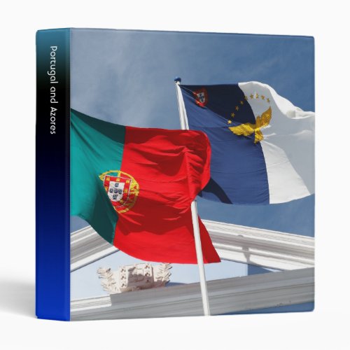 Portugal and Azores flags 3 Ring Binder