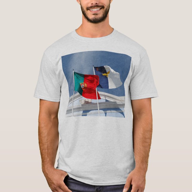 Portugal and Azores flags T-Shirt (Front)