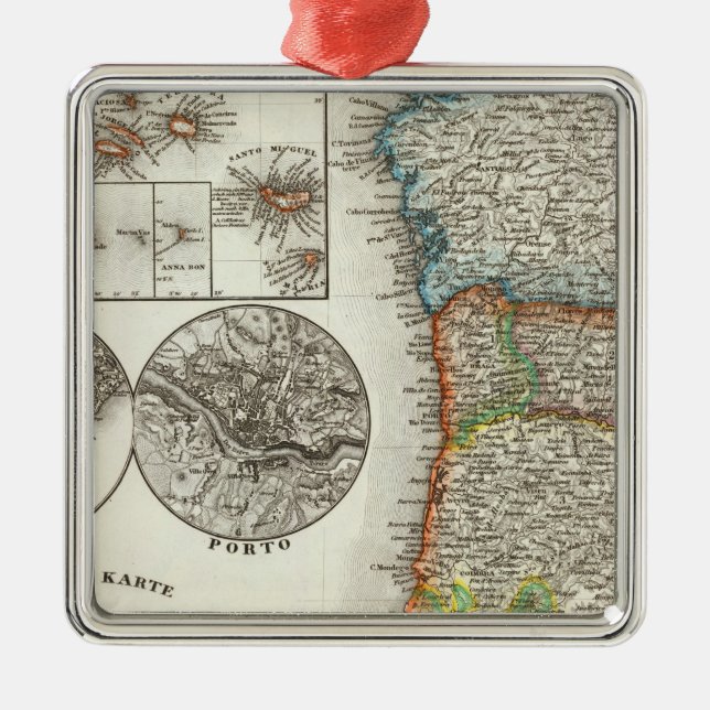 Portugal and Cape Verde Islands Metal Ornament (Front)