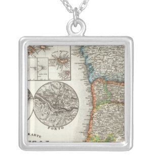 Portugal and Cape Verde Islands Silver Plated Necklace