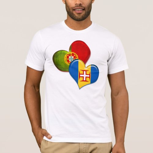 Portugal and Madeira hearts T_Shirt