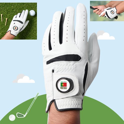 Portugal and Portuguese Flag Green Personalization Golf Glove