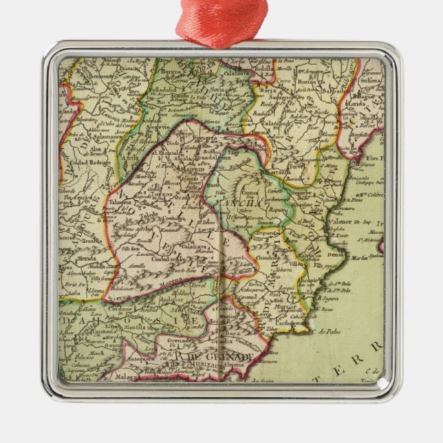 Portugal and Spain Metal Ornament (Front)