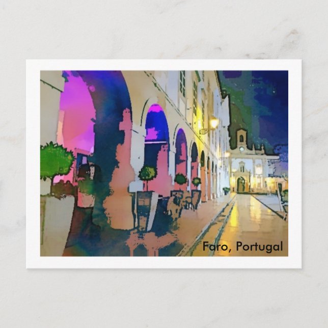 Portugal-Arco da Vila, Faro Postcard (Front)