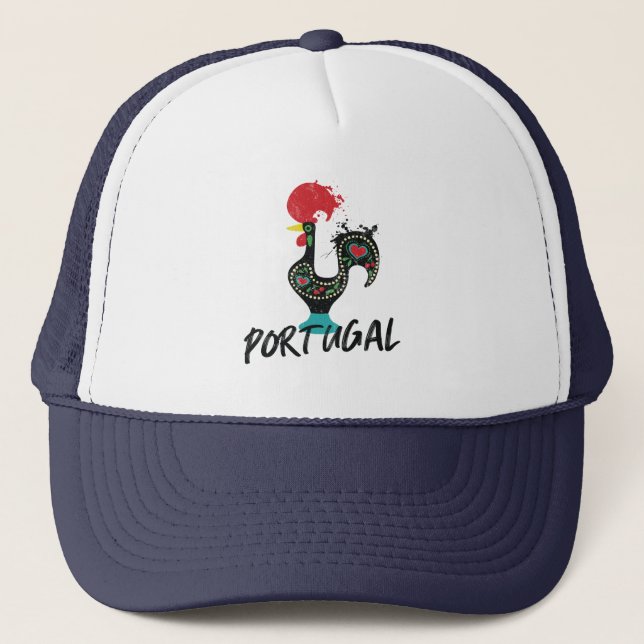 Portugal Barcelos rooster proud symbol Trucker Hat (Front)