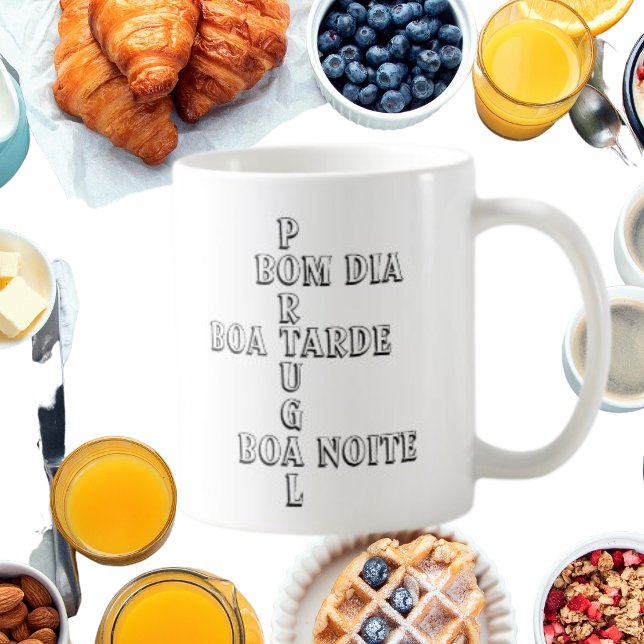 Portugal Bom Dia Boa Tarde Boa Noite White Coffee Mug (Creator Uploaded)