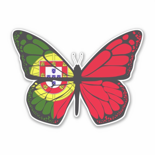 PORTUGAL BUTTERFLY  STICKER (Front)