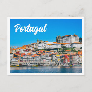 Portugal City View of Architecture on Hillside Postcard