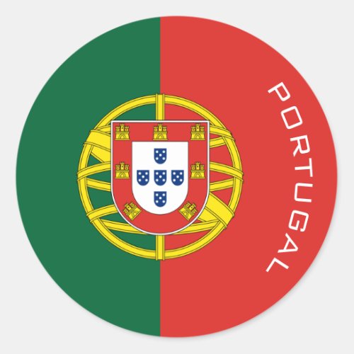 portugal classic round sticker