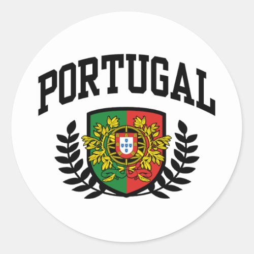 Portugal Classic Round Sticker