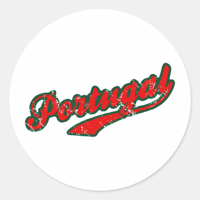Portugal Classic Round Sticker (Front)