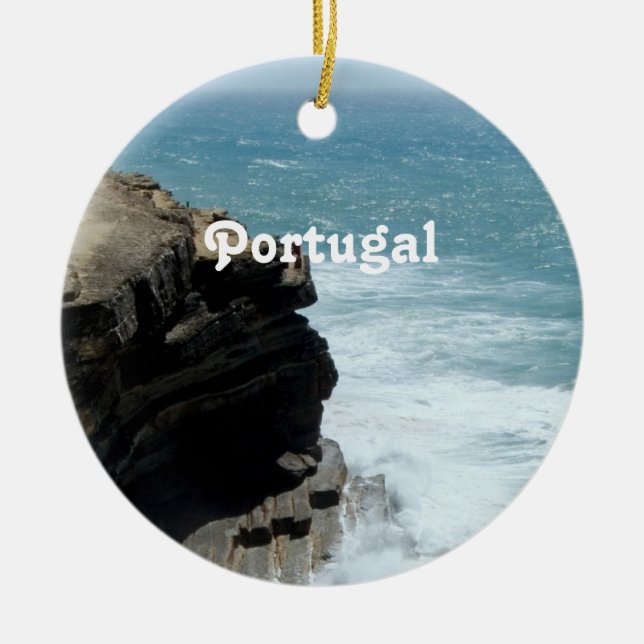 Portugal Coast Ceramic Ornament (Front)