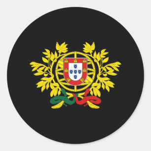 Portugal coat of arms classic round sticker