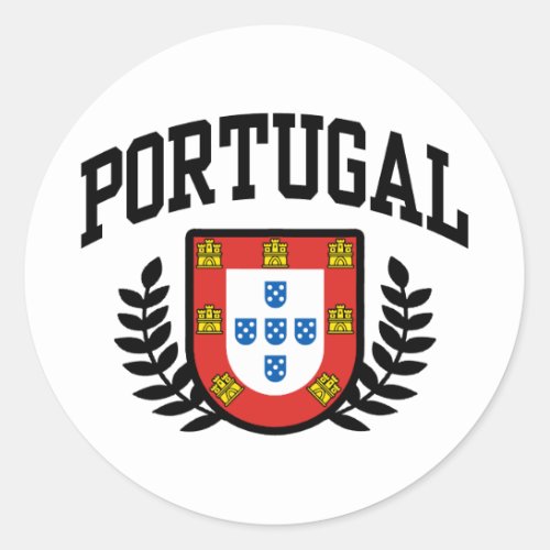 Portugal Coat of Arms Classic Round Sticker