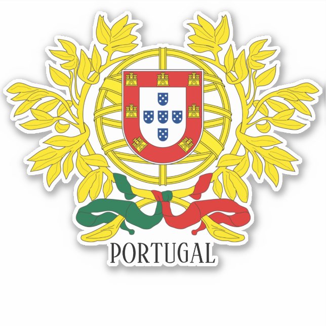 Portugal Coat Of Arms Patriotic Sticker (Front)