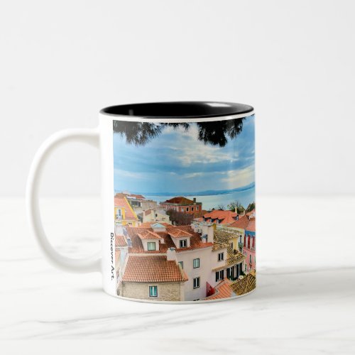Portugal Coffee Mug Lisbon Photograph    Two_Tone Coffee Mug