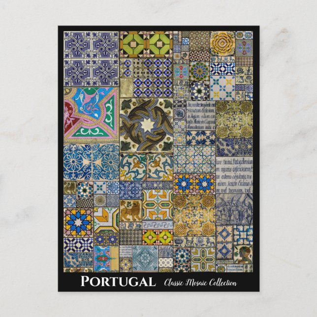 Portugal Colorful Mosaics Postcard (Front)