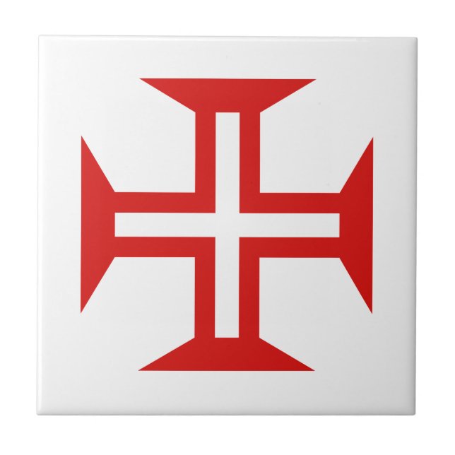 Portugal country cross flag symbol ceramic tile (Front)