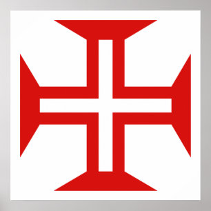 Portugal country cross flag symbol poster