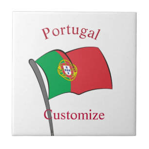 Portugal Country Flag Thunder_Cove Ceramic Tile