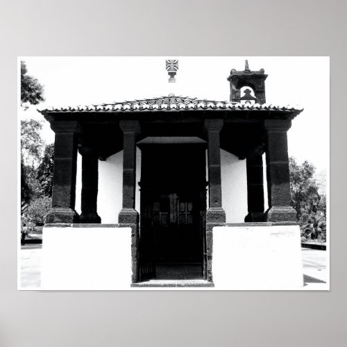 Portugal  Cute White Church w Bell Print