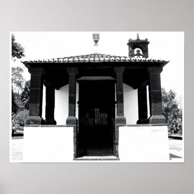 Portugal : Cute White Church w/ Bell Print (Front)
