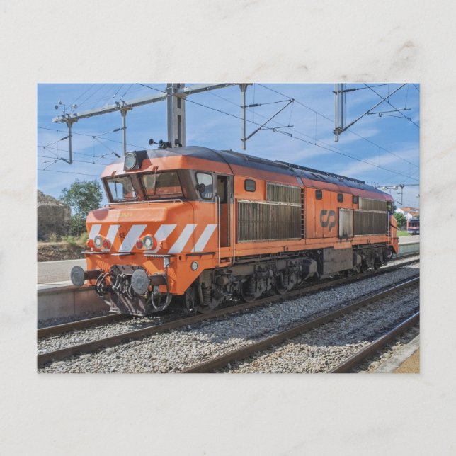 Portugal Diesel Locomotive no. 1943 Postcard (Front)