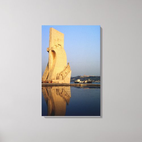 Portugal Discoveries Monument Tagus River Canvas Print